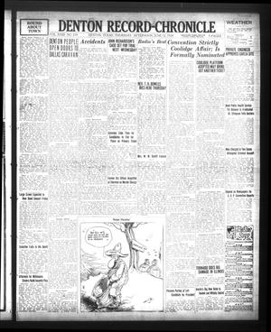Denton Record-Chronicle (Denton, Tex.), Vol. 23, No. 259, Ed. 1 Thursday, June 12, 1924