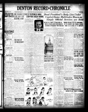 Denton Record-Chronicle (Denton, Tex.), Vol. 22, No. 308, Ed. 1 Wednesday, August 8, 1923