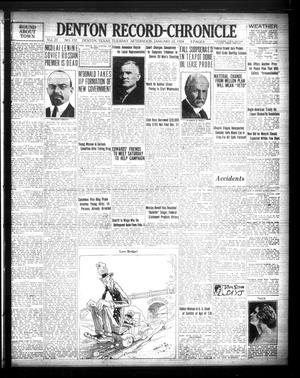 Denton Record-Chronicle (Denton, Tex.), Vol. 23, No. 137, Ed. 1 Tuesday, January 22, 1924