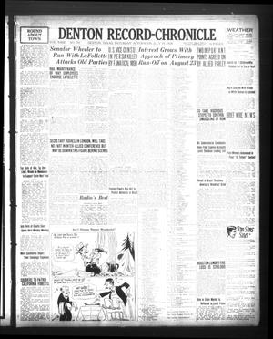 Denton Record-Chronicle (Denton, Tex.), Vol. 23, No. 291, Ed. 1 Saturday, July 19, 1924