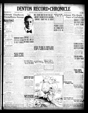 Denton Record-Chronicle (Denton, Tex.), Vol. 22, No. 289, Ed. 1 Tuesday, July 17, 1923