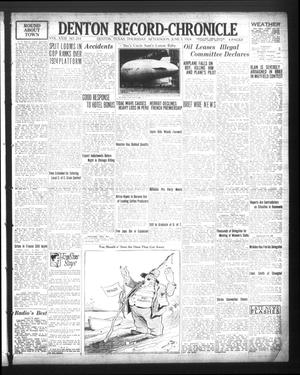 Denton Record-Chronicle (Denton, Tex.), Vol. 23, No. 253, Ed. 1 Thursday, June 5, 1924