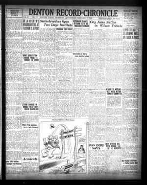 Denton Record-Chronicle (Denton, Tex.), Vol. 23, No. 151, Ed. 1 Thursday, February 7, 1924