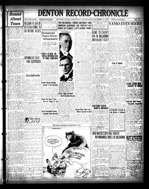 Denton Record-Chronicle (Denton, Tex.), Vol. 23, No. 52, Ed. 1 Saturday, October 13, 1923