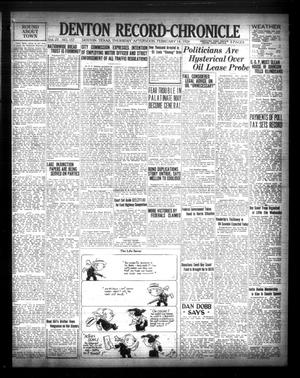 Denton Record-Chronicle (Denton, Tex.), Vol. 23, No. 157, Ed. 1 Thursday, February 14, 1924