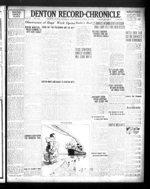 Primary view of object titled 'Denton Record-Chronicle (Denton, Tex.), Vol. 23, No. 220, Ed. 1 Monday, April 28, 1924'.