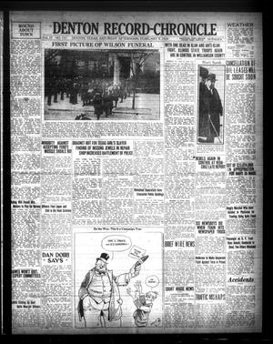 Denton Record-Chronicle (Denton, Tex.), Vol. 23, No. 153, Ed. 1 Saturday, February 9, 1924
