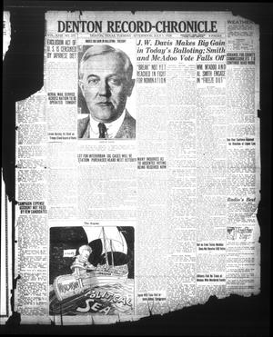 Denton Record-Chronicle (Denton, Tex.), Vol. 23, No. 275, Ed. 1 Tuesday, July 1, 1924