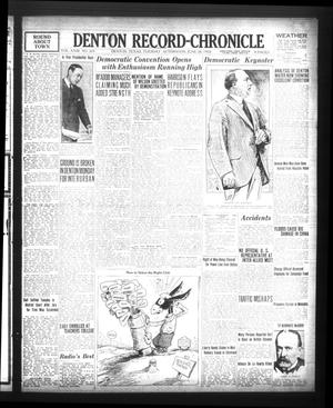Primary view of object titled 'Denton Record-Chronicle (Denton, Tex.), Vol. 23, No. 269, Ed. 1 Tuesday, June 24, 1924'.