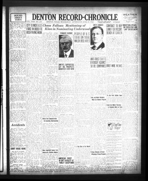 Denton Record-Chronicle (Denton, Tex.), Vol. 23, No. 270, Ed. 1 Wednesday, June 25, 1924