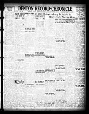 Denton Record-Chronicle (Denton, Tex.), Vol. 23, No. 84, Ed. 1 Tuesday, November 20, 1923