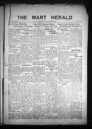 The Mart Herald (Mart, Tex.), Vol. 23, No. 19, Ed. 1 Friday, October 20, 1922