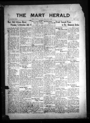 The Mart Herald (Mart, Tex.), Vol. 23, No. 4, Ed. 1 Friday, July 7, 1922