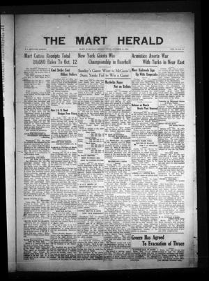 Primary view of object titled 'The Mart Herald (Mart, Tex.), Vol. 23, No. 18, Ed. 1 Friday, October 13, 1922'.