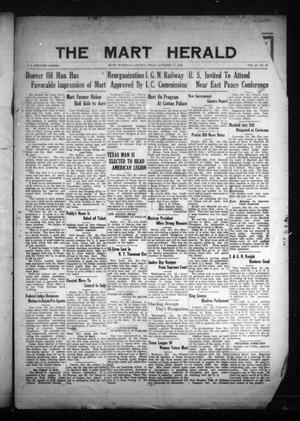 The Mart Herald (Mart, Tex.), Vol. 23, No. 20, Ed. 1 Friday, October 27, 1922