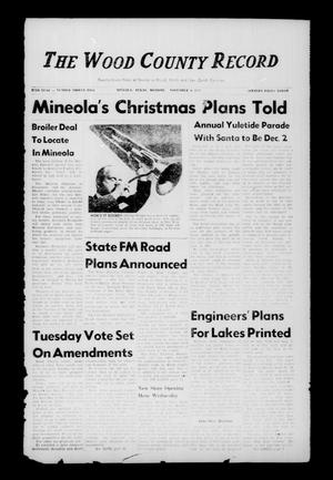 The Wood County Record (Mineola, Tex.), Vol. 27, No. 32, Ed. 1 Monday, November 4, 1957