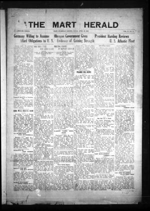 The Mart Herald (Mart, Tex.), Vol. 21, No. 46, Ed. 1 Friday, April 29, 1921