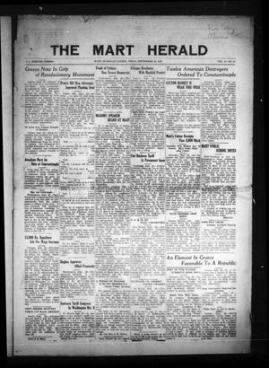 The Mart Herald (Mart, Tex.), Vol. 23, No. 16, Ed. 1 Friday, September 29, 1922