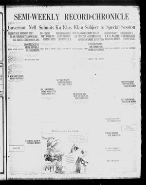 Semi-Weekly Record-Chronicle (Denton, Tex.), Vol. 25, No. 61, Ed. 1 Tuesday, August 2, 1921