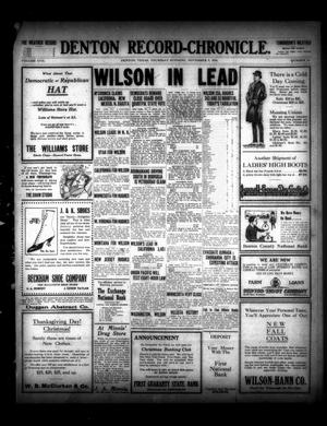 Denton Record-Chronicle. (Denton, Tex.), Vol. 17, No. 76, Ed. 1 Thursday, November 9, 1916