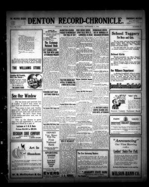 Denton Record-Chronicle. (Denton, Tex.), Vol. 17, No. 25, Ed. 1 Monday, September 11, 1916