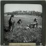 Photograph: Glass Slide of Women and Children in Field (Bethel, Israel)
