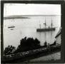 Photograph: Glass Slide of Two Masted Ships in Harbor