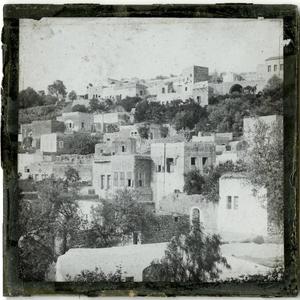 Glass Slide of the Galilee Mountain Town of Safed (Israel)
