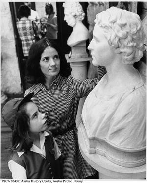 [Visitors and bust of Elisabet Ney at the Elisabet Ney Museum]