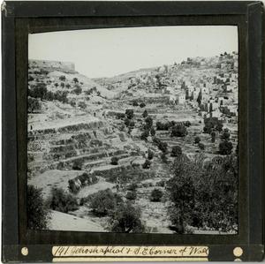 Glass Slide - "Jehoshaphat and S.E. corner of the Wall" (Jerusalem)
