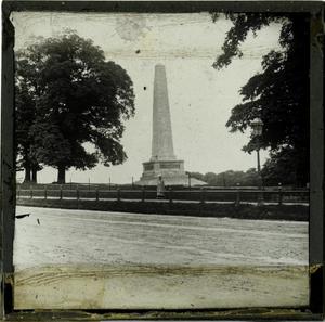 Primary view of object titled 'Glass Slide of Unidentified Egyptian Obelisk'.