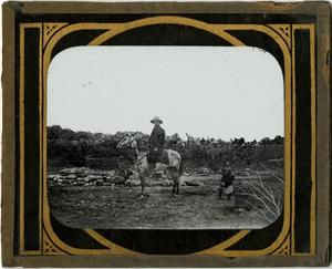 Primary view of object titled 'Glass Slide - "Mounted for the Ride”'.