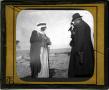 Photograph: Glass Slide of Bedouin and Group of Westerners (Palestine)