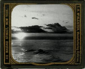 Glass Slide of "Sunrise on the Atlantic", No. 132a
