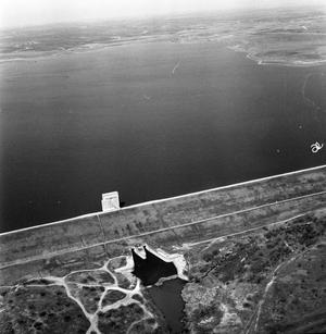 Primary view of object titled 'Aerial Photograph of Lake E. V. Spence (Robert Lee, Texas)'.