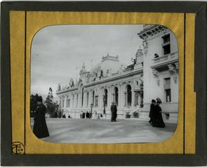 Primary view of object titled 'Glass Slide of Exterior of the Egyptian Museum (Cairo, Egypt)'.