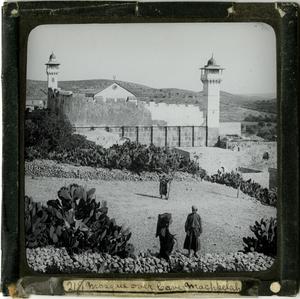 Glass Slide of "Mosque over Cave Machpelah" (Hebron)