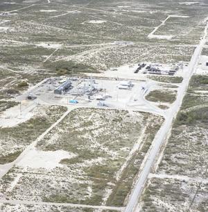 Aerial Photograph of Conoco Petroleum Plant in Western Texas