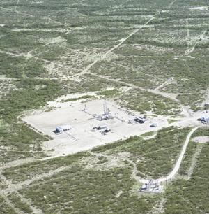 Aerial Photograph of Conoco Petroleum Plant in Western Texas
