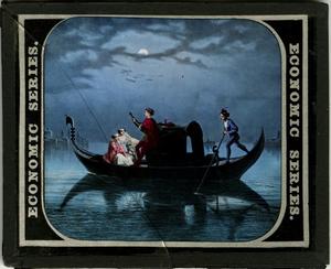 Primary view of object titled 'Glass Slide of “Venetian Night” (painting)'.