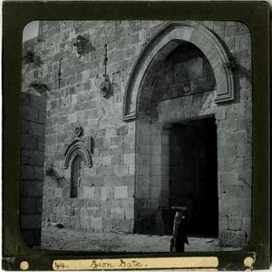 Glass Slide of Zion Gate (Jerusalem)