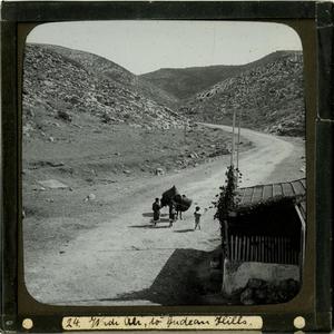 Glass Slide of Wadi Ali and Entrance to the Judean Hills (Israel)