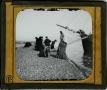 Photograph: Glass Slide of Ship and People on Shore of Dead Sea (Jordan)