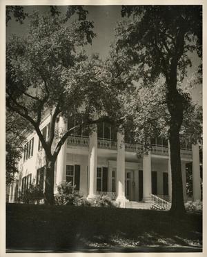 [Front entry of Governor's Mansion from grounds]