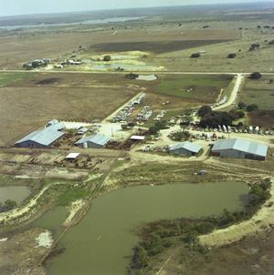 Aerial Photograph of Livestock Auction Barn (Callahan County, Texas)