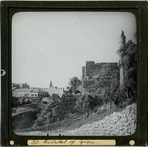 Glass Slide of Citadel of Zion (Jerusalem)
