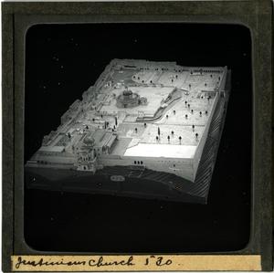 Primary view of object titled 'Glass Slide of Justinian Church (Harvard University)'.