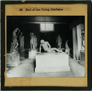 Glass Slide of “Hall of the Dying Gladiator” (Rome, Italy), No.23