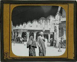 Primary view of object titled 'Glass Slide - “Egyptian Scene”'.