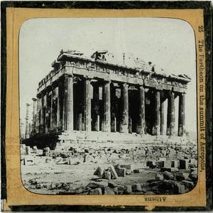 Glass Slide of the Parthenon on the Summit of the  Acropolis (Athens, Greece)